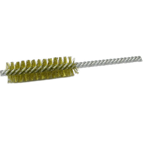 5/8″ Power Tube Brush-0.008″ Brass, 2 Brush Length - Non-Sparking Wire Wheel - Exact Tool & Supply