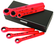Insulated 6 Piece Inch Ratchet Wrench Set 3/8; 7/16; 1/2; 9/16; 5/8; 3/4 in Storage Case - Exact Tool & Supply
