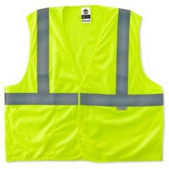 8255HL 2/3XL LIME TREATED POLY VEST - Exact Tool & Supply
