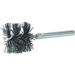 Burr-Rx 1-1/4″ Dia Power Tube Brush, .026/120CG Crimped Fill, 1″ Brush Length, 3-1/2″ Overall Length - Exact Tool & Supply