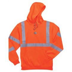 8393 L ORANGE HOODED SWEATSHIRT - Exact Tool & Supply