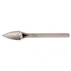 SG-1 Double Cut Solid Carbide Bur-Pointed Tree Shape - Exact Tool & Supply