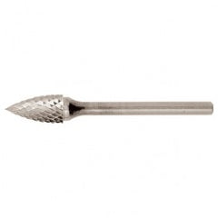 SG-1 Double Cut Solid Carbide Bur-Pointed Tree Shape - Exact Tool & Supply