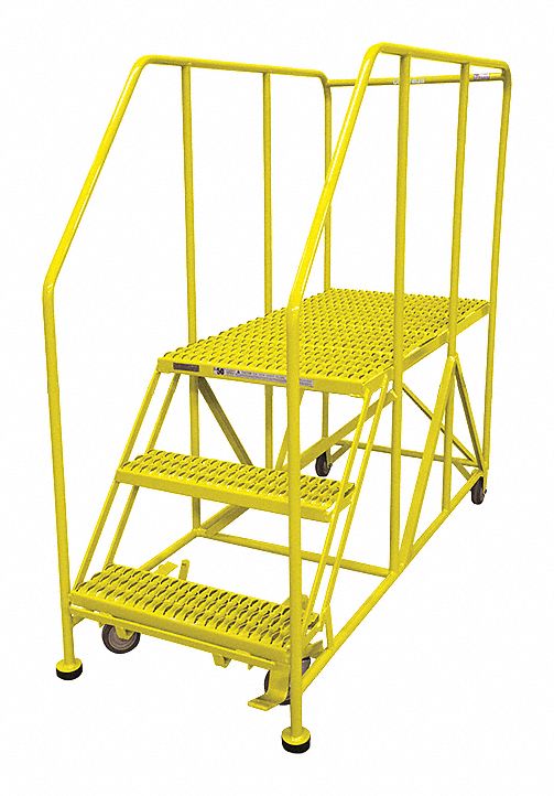 Work Platform, Steel, Single Access Platform Style, 30" Platform Height