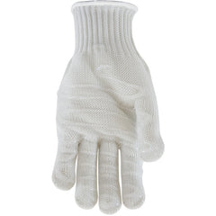 ‎22-601LHM SS Engineered Yarn - 3-str S-Steel Wr-Core/Poly - Hvy Wgt 1 Side Silagrip Coat - Wht - F-Fgr - Exact Tool & Supply