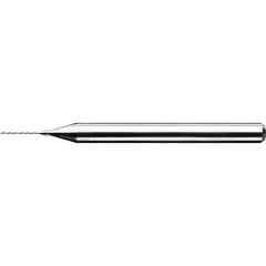 1.2 mm Dia. × 3 mm Shank × 17 mm Flute Length × 50 mm OAL, Extended, 130°, AlTiN, 2 Flute, Straight / Cylindrical Solid Carbide Drill - Exact Tool & Supply