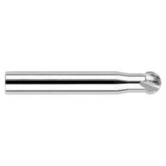 Undercutting End Mills - 0.1875″ (3/16″) Cutter Diameter × 0.5000″ (1/2″) Neck Length × 220° Carbide Undercutting End Mill, 4 Flutes - Exact Tool & Supply