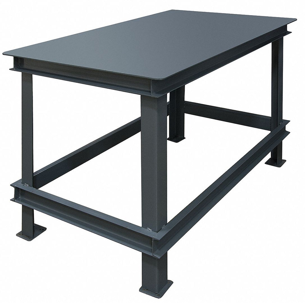 Fixed Height Work Table, Steel, 36" Depth, 24" Height, 60" Width,14,000 lb. Load Capacity