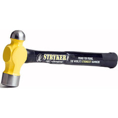 32 oz Ball Pein Hammer, Drop Forged Alloy Steel Head, 14 ™ Spring Steel Ergonomic Reinforced Rubber Handle