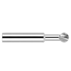 Undercutting End Mills - 0.0200″ Cutter Diameter × 0.0310″ (1/32″) Neck Length × 270° Carbide Undercutting End Mill, 2 Flutes - Exact Tool & Supply