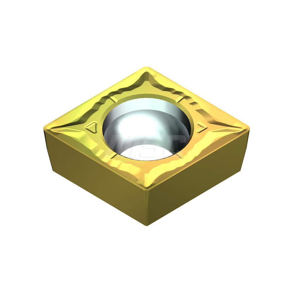 Turning Insert:  CCMT3252EGU T1500Z,  Cermet AlN Finish,  Neutral,  0.3819″ Long,  3/8″ Inscribed Circle,  0.0315″ Corner Radius,  80.0 &deg N/A Diamond,  Series  T1500Z