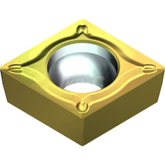 Turning Insert:  CCMT3251ESU T2500Z,  Cermet AlN Finish,  Neutral,  0.3819″ Long,  3/8″ Inscribed Circle,  0.0157″ Corner Radius,  80.0 &deg N/A Diamond,  Series  T2500Z