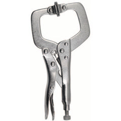 LOCKING C-CLAMP W/SWIVEL PAD 9″ - Exact Tool & Supply