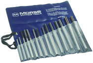 14 Piece-Range Metric Over / Under 4-12mm-HSS-Bright Straight Shank/Straight Flute-Plastic Pouch Chucking Reamers - Exact Tool & Supply