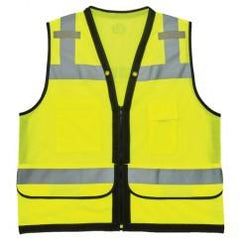 8253HDZ 2/3XL LIME SURVEYORS VEST - Exact Tool & Supply