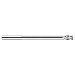‎Miniature End Mills - Long Reach, Stub Flute - 0.2500″ (1/4″) Cutter Diameter × 0.0150″ (1/64″) Radius × 0.3750″ (3/8″) Length of Cut × 4.3750″ (4-3/8″) Reach Carbide Corner Radius End Mill, 4 Flutes - Exact Tool & Supply