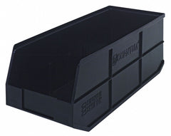 Shelf Bin, Black, 7"H x 20-1/2"L x 8-1/4"W, 1EA