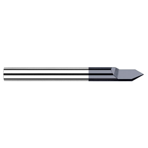 Engraving Cutters - 0.1250″ (1/8″) Shank Diameter × 40° included Carbide Pointed Engraver, 1 Flute, AlTiN Coated - Exact Tool & Supply