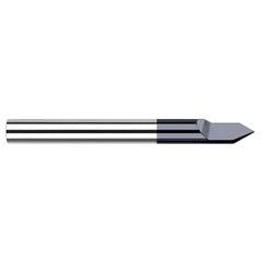 Engraving Cutters - 0.1875″ (3/16″) Shank Diameter × 120° included Carbide Pointed Engraver, 1 Flute, AlTiN Coated - Exact Tool & Supply
