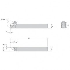 WMT RH Toolholder .500 x .500 Seat 1 - Exact Tool & Supply