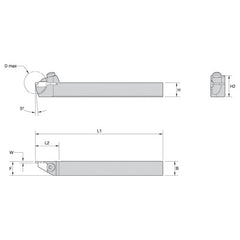 WMT RH Toolholder .750 x .750 Seat 1 - Exact Tool & Supply