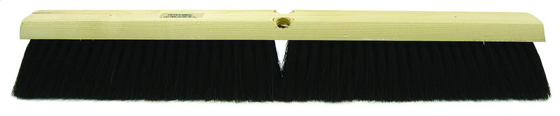 18" - Black Fine Sweeping Broom Without Handle - Exact Tool & Supply