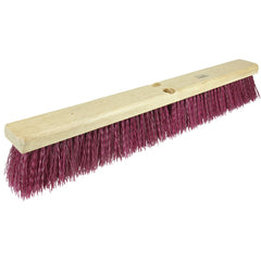 18″ - Red-Brown Heavy Sweeping Broom Without Handle - Exact Tool & Supply