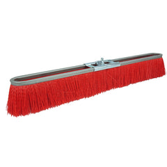 18″ Vortec Pro Medium Sweep Strip Broom, Red Polypropylene Fill - Exact Tool & Supply