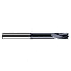 0.0469″ (3/64″) Cutter Diameter × 0.1880″ Flute Length × 0.3750″ (3/8″) Reach Carbide Flat Bottom Counterbore, 4 Flutes, AlTiN Coated - Exact Tool & Supply