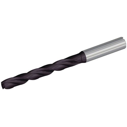 E Dia. x 0.315″ Shank × 2.64″ Flute Length × 4.13″ OAL, 132°, TiAlN, Coolant Thru, Round Solid Carbide Drill - Exact Tool & Supply