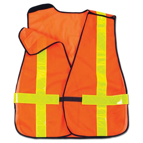 8080BAX Orange Non-Cert X-Back Vest - Exact Tool & Supply