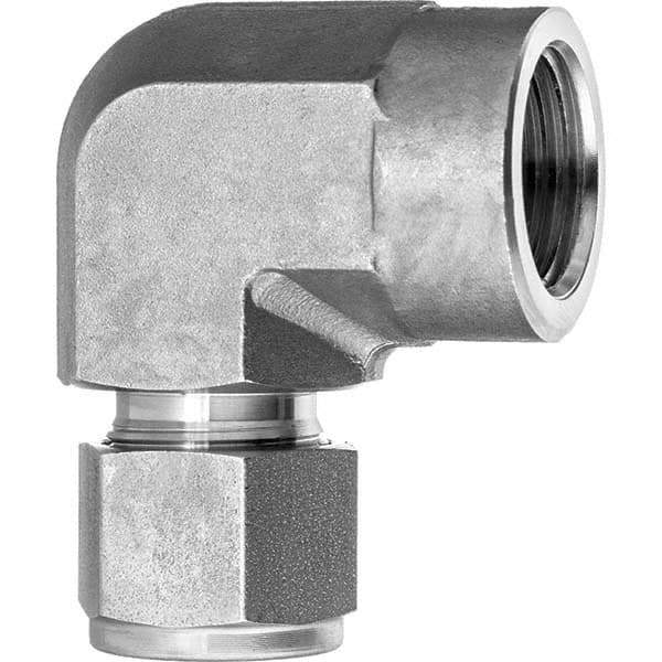 Value Collection - Metal Compression Tube Fittings Type: Female Elbow End Connections: Comp x FNPT - Exact Tool & Supply