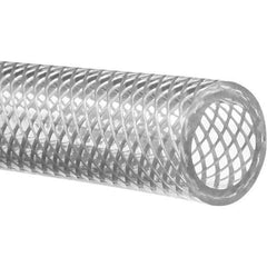 Value Collection - 3/8" ID x 1/2" OD, 10' Long, PVC Reinforced (FDA) Tube - Clear, 140 Max psi, -50 to 150°F - Exact Tool & Supply