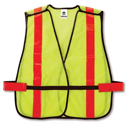 8080BAX Lime Non-Cert X-Back Vest - Exact Tool & Supply