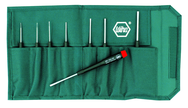 8 Piece - Precision Slotted Screwdriver Set - #26099 - Includes: 1.0 - 4.0mm - Canvas Pouch - Exact Tool & Supply