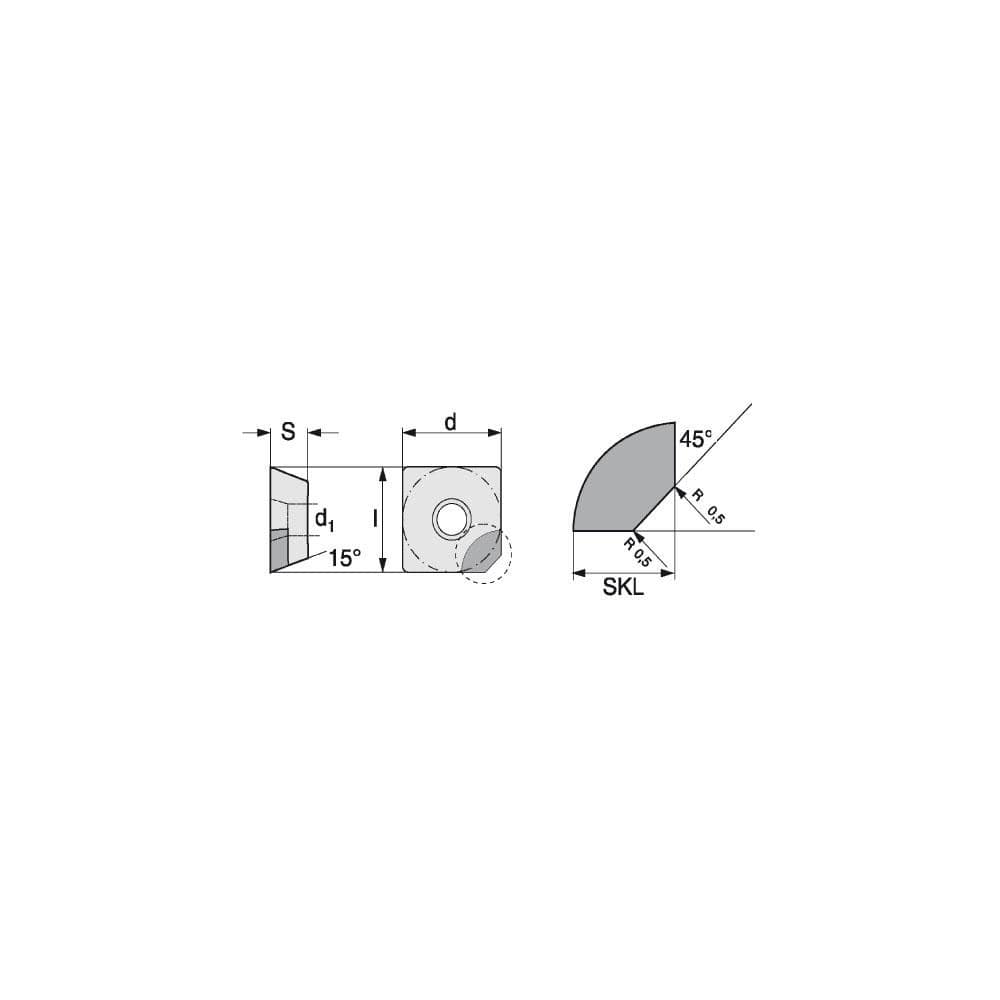 Milling Insert:  SDHW 1204AETN-010D_A5 CTBS10U,  CTBS10U,  Polycrystalline Cubic Boron Nitride N/A Finish,  1.0000″ OAW