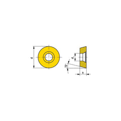 Milling Insert:  RDHX 0802M4SN-F50 CTPM245,  CTPM245,  Solid Carbide N/A Finish,
