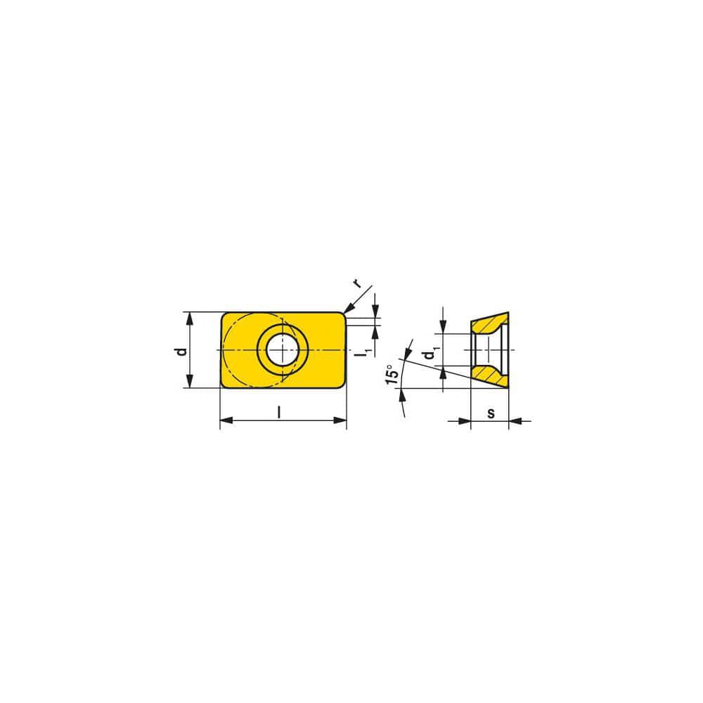 Milling Insert:  LDFT 150416SR-33 CTPM240,  CTPM240,  Solid Carbide N/A Finish,