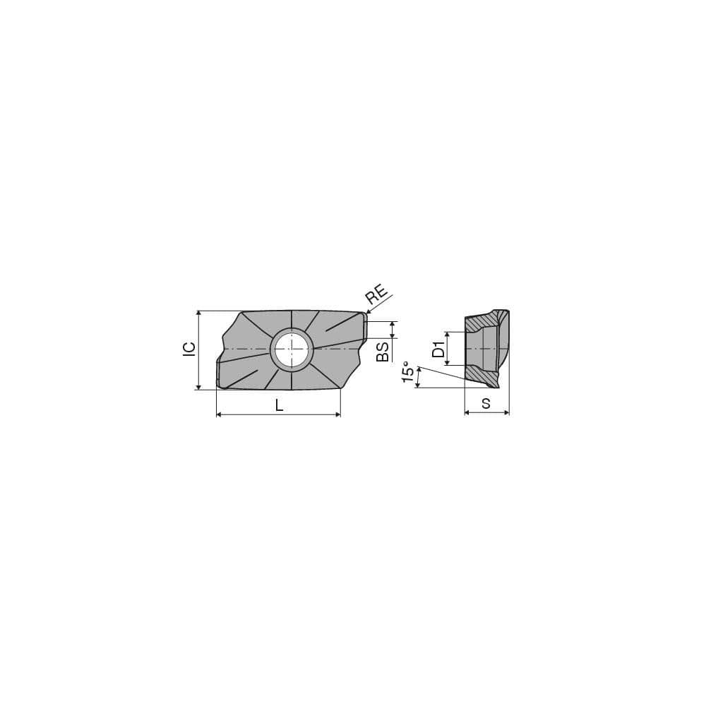 Milling Insert:  XDKT 150508ER-F40 CTCM245,  CTCM245,  Solid Carbide N/A Finish,