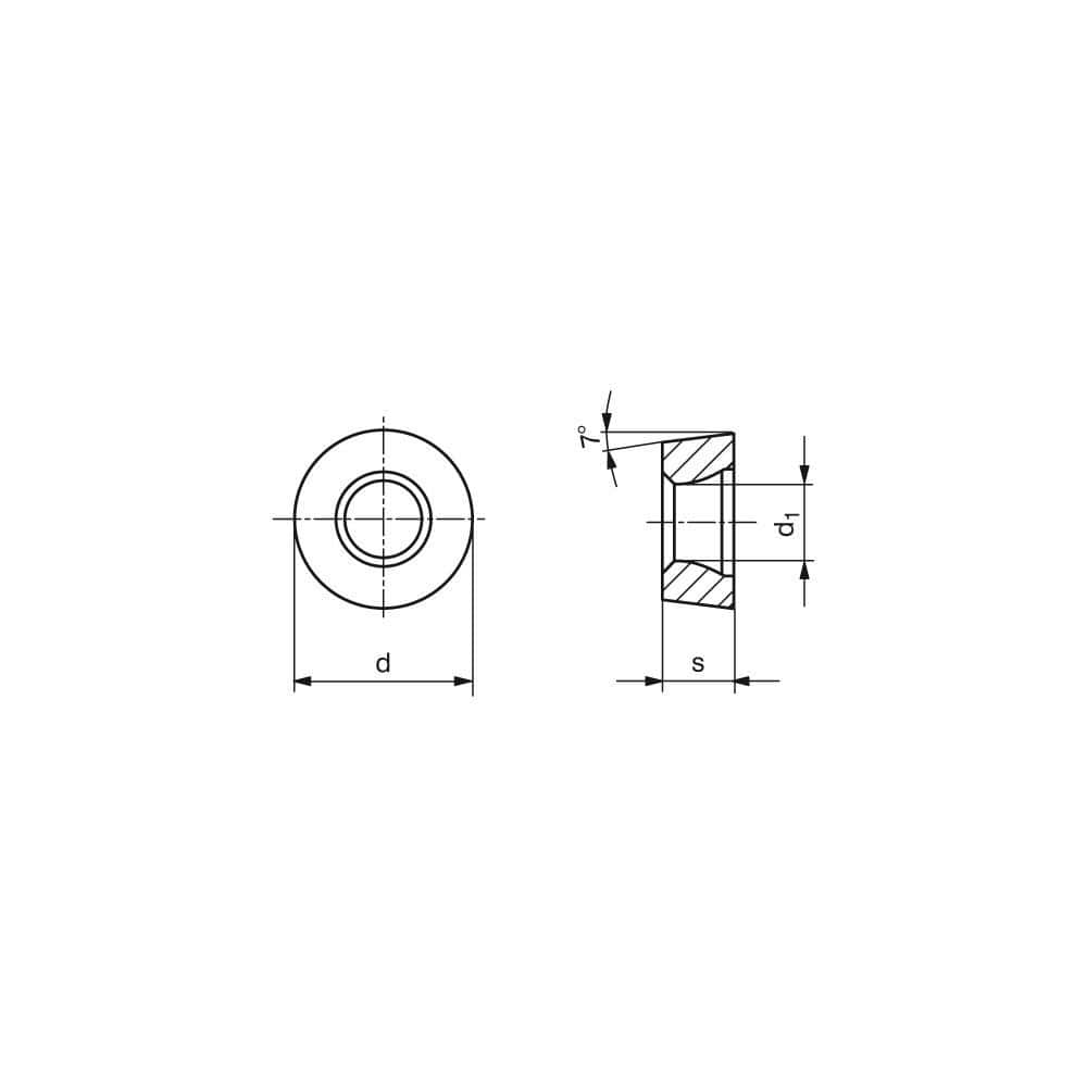 Turning Insert:  RCGT0803MO-AL CWN15,  Solid Carbide TiN Finish,  Neutral,  0.1575″ Corner Radius,  0.0 &deg N/A Round,  Series  RCGT