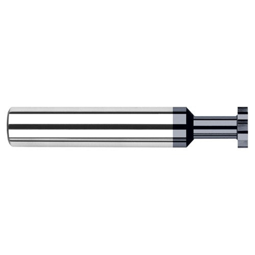 0.6250″ (5/8″) Cutter Diameter × 0.3750″ (3/8″) Width × 1.0000″ (1″) Neck Length Carbide Square Standard Keyseat Cutter, 8 Flutes, AlTiN Coated - Exact Tool & Supply
