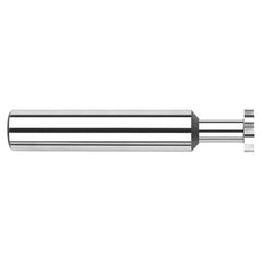 0.0780″ (5/64″) Cutter Diameter × 0.0100″ Width × 0.1180″ Neck Length Carbide Square Standard Keyseat Cutter, 4 Flutes - Exact Tool & Supply