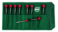8 Piece - 2.0mm - 5.5mm - PicoFinish Precision Metric Nut Driver Set in Canvas Pouch - Exact Tool & Supply