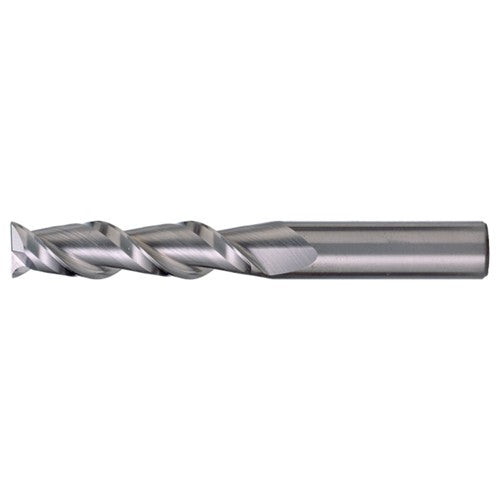 ‎5/16″ × 5/16″ × 7/16″ × 2-1/2″ RHS / RHC Solid Carbide 2-Flute Square End High-Performance End Mill for Aluminum - Bright - Exact Tool & Supply