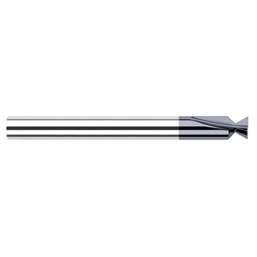 Dovetail Cutters - 0.1875″ (3/16″) Cutter Diameter 90° included Carbide Dovetail Cutter, 2 Flutes, AlTiN Coated - Exact Tool & Supply