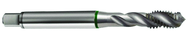 M10x1.5 6H 3-Flute Cobalt Green Ring Full Bottom 40 degree Spiral Flute Tap-Bright - Exact Tool & Supply