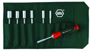 8 Piece - Drive-Loc VI Interchangeable Set Metric Nut Driver - #28198 - Includes: 5.0; 5.5; 6.0; 7.0; 8.0; 9.0; and 10.0mm - Canvas Pouch - Exact Tool & Supply