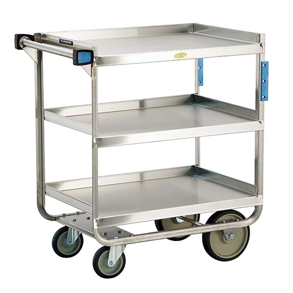 Lakeside - Carts; Type: Utility Cart ; Load Capacity (Lb.): 700.000 ; Number of Slots: 0 ; Number of Shelves: 3 ; Width (Inch): 19-3/8 ; Length (Inch): 32-5/8 - Exact Tool & Supply