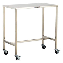 Lakeside - Mobile Work Benches; Type: Mobile Instrument Table ; Length: 20 (Inch); Depth (Inch): 16 ; Height (Inch): 34 ; Maximum Height (Inch): 34 ; Top Material: Stainless Steel - Exact Tool & Supply