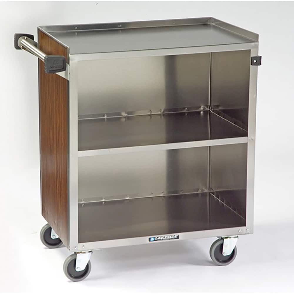 Lakeside - Carts; Type: Utility Cart ; Load Capacity (Lb.): 500.000 ; Number of Slots: 0 ; Number of Shelves: 3 ; Width (Inch): 19 ; Length (Inch): 30-3/4 - Exact Tool & Supply